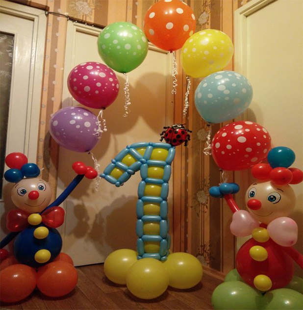 Набор из шаров на годик